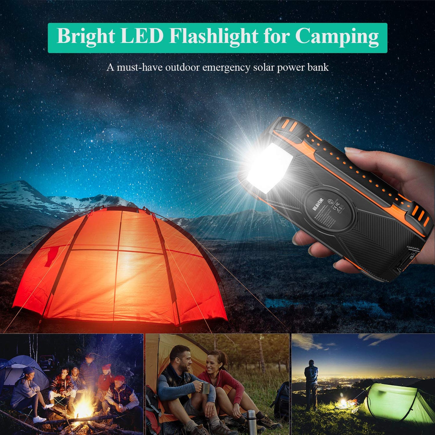 PN-W20 Wireless Solar Power Bank 20000mAh