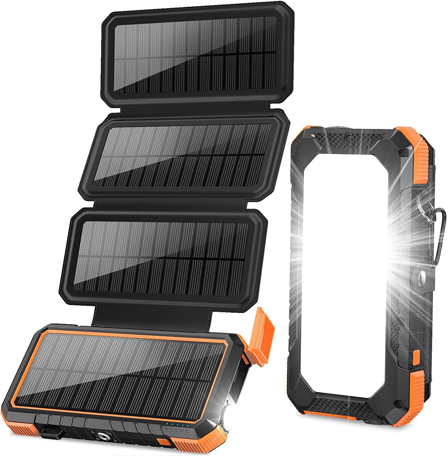 BLAVOR Solar Charger with Foldable Panels 18W Fast charging power bank