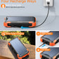 PN-W33A Power Bank Wireless Solar Charger 42800mAh Built in 4 Cables and Thermometer 15W Fast Charging