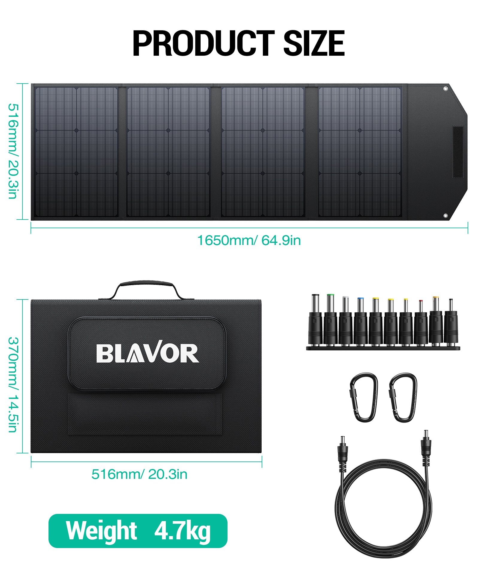 BLAVOR ソーラーパネル 120W BLAVOR 120W Portable Solar Panels PD45W QC3.0 Fast Solar Charger