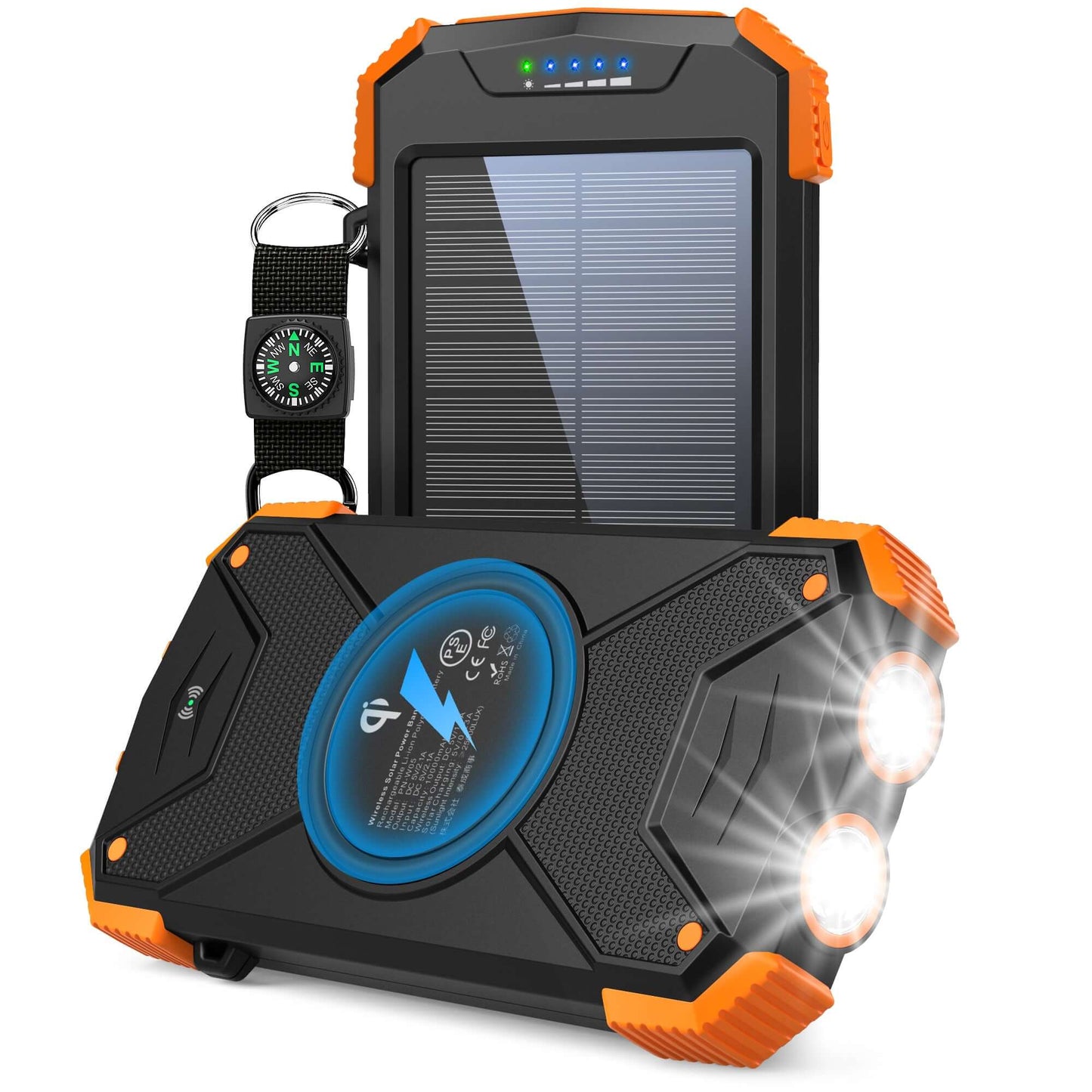 #1 Hot Sale PN-W05 10,000mAh Qi Wireless Solar Power Bank - Blavor