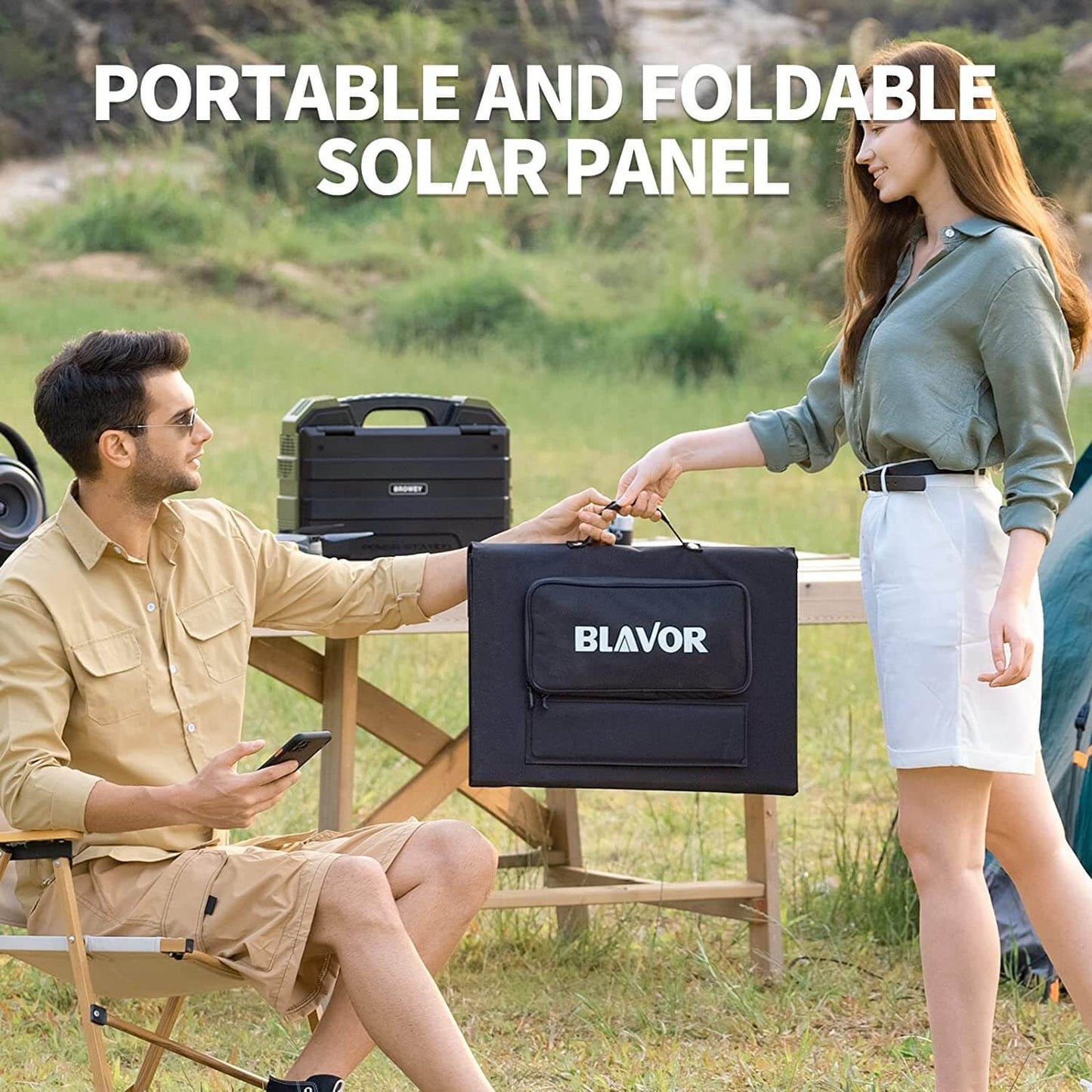 BLAVOR 120W Portable Solar Panels PD45W QC3.0 Fast Solar Charger - Blavor