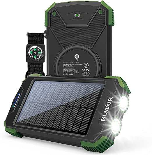 #1 Hot Sale PN-W05 10,000mAh Qi Wireless Solar Power Bank