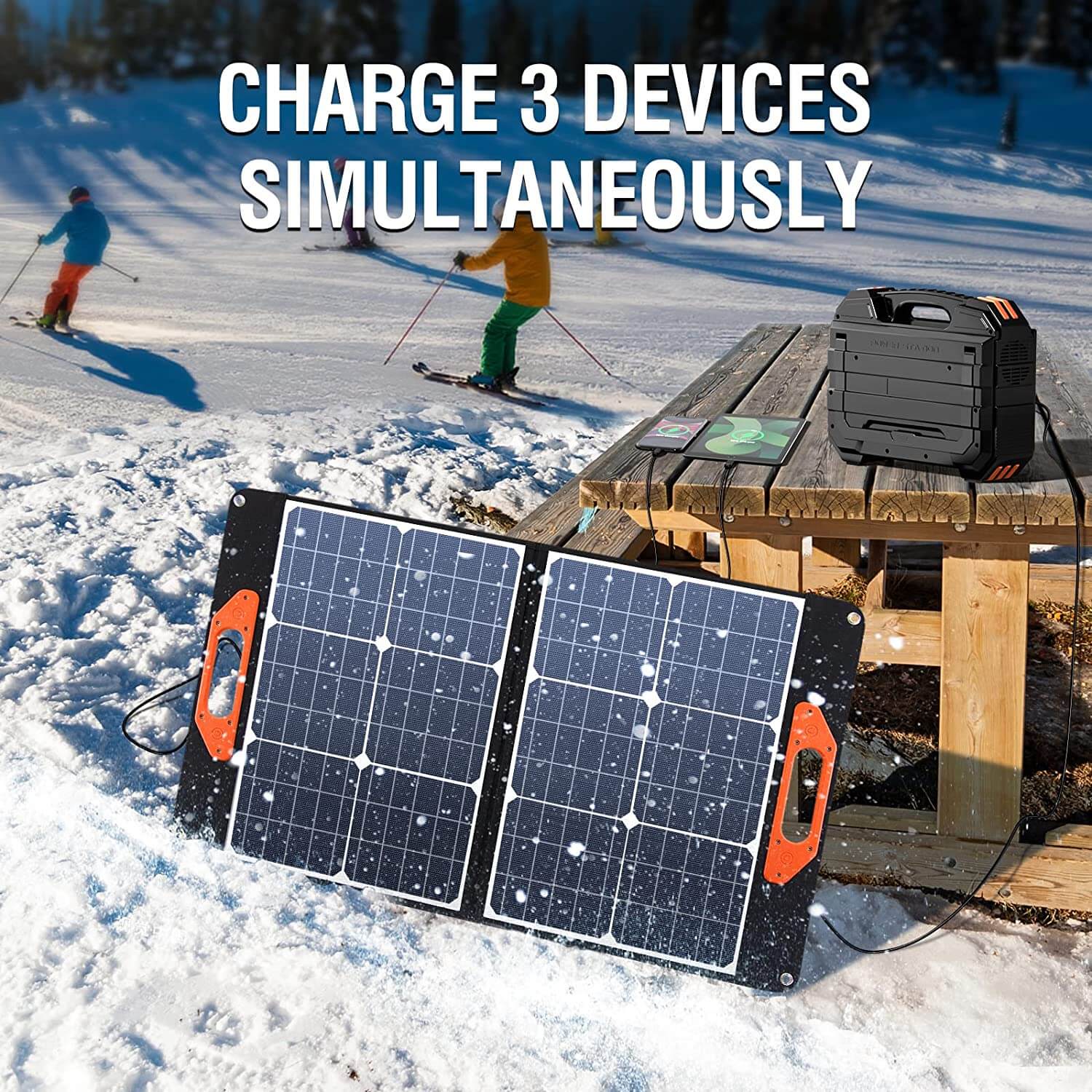 BLAVOR 60W Solar Panels PD 45W Fast Charger QC3.0 Solar Battery Charger - Blavor