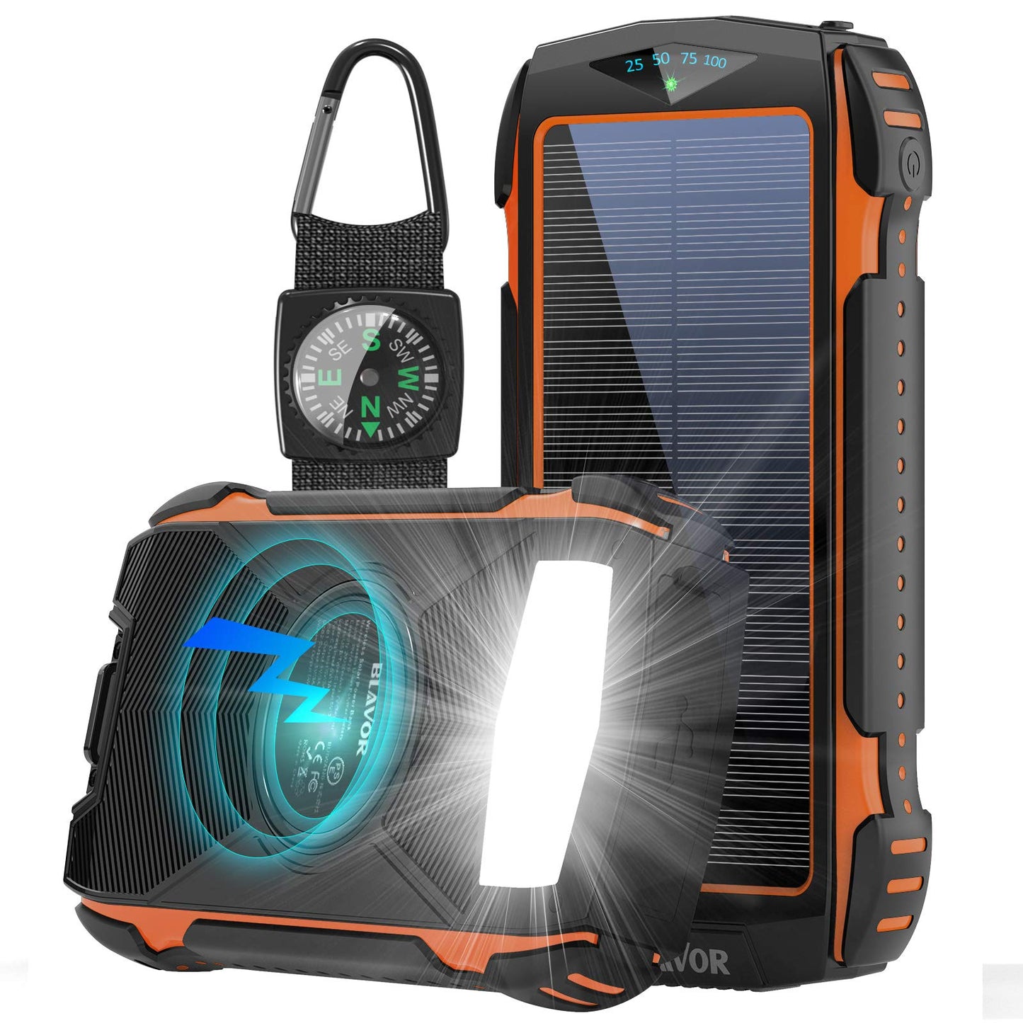 PN-W20 Wireless Solar Power Bank 20000mAh - Blavor