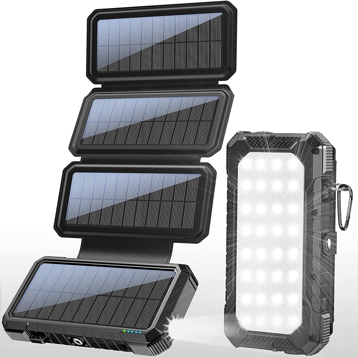 PN-W12Pro 18W Fast Charging Solar Charger with Foldable Panels 20,000mAh - Blavor