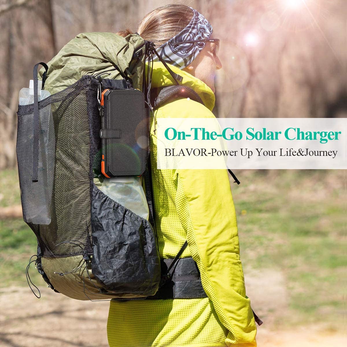 PN-W12Pro 18W Fast Charging Solar Charger with Foldable Panels 20,000mAh - Blavor